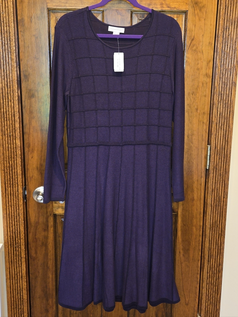 Box Stitch Swing Sweater Dress NWT Large